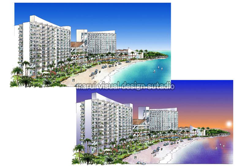2017-0706-沖縄の巨大なリゾートホテルの計画案